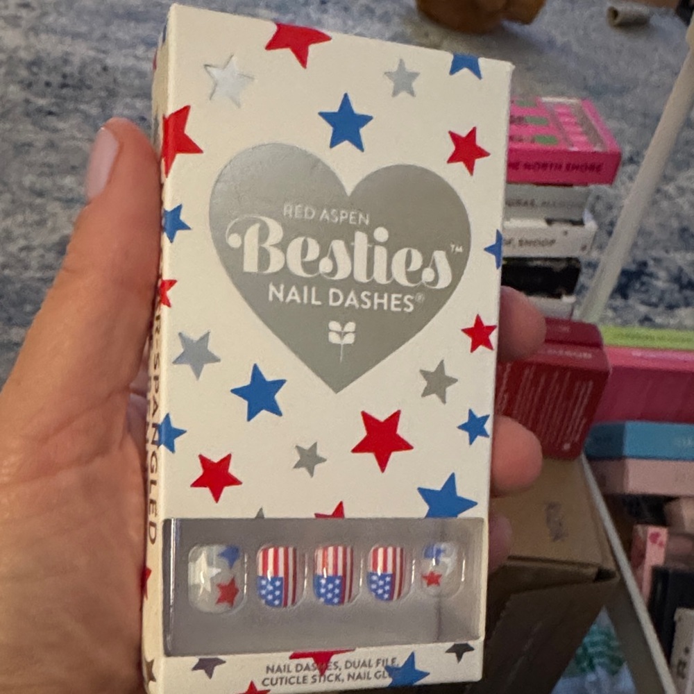 Red Aspen Besties Nail Dashes - PETITE - My Star-Spangled Bestie, Benny